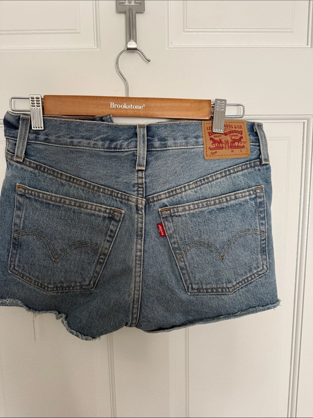 Levi's Vintage Cutoff Ripped Denim Shorts - Blue